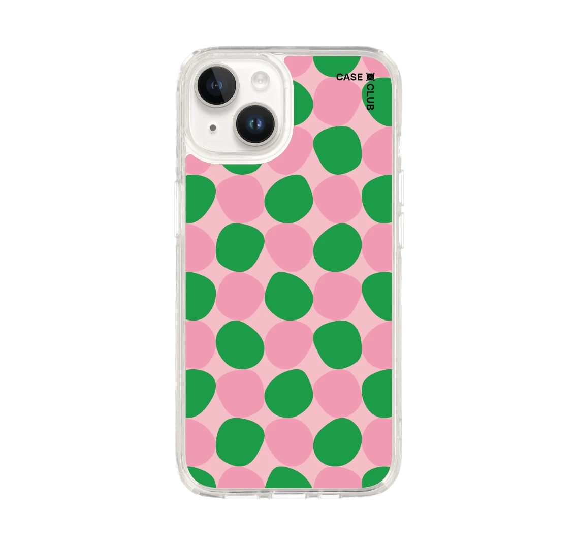 dark green stack polka dots